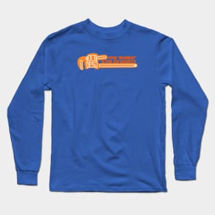 Funny Plumbing Gift, Contractor Swag, Retro Neon Graphic Long Sleeve T-Shirt